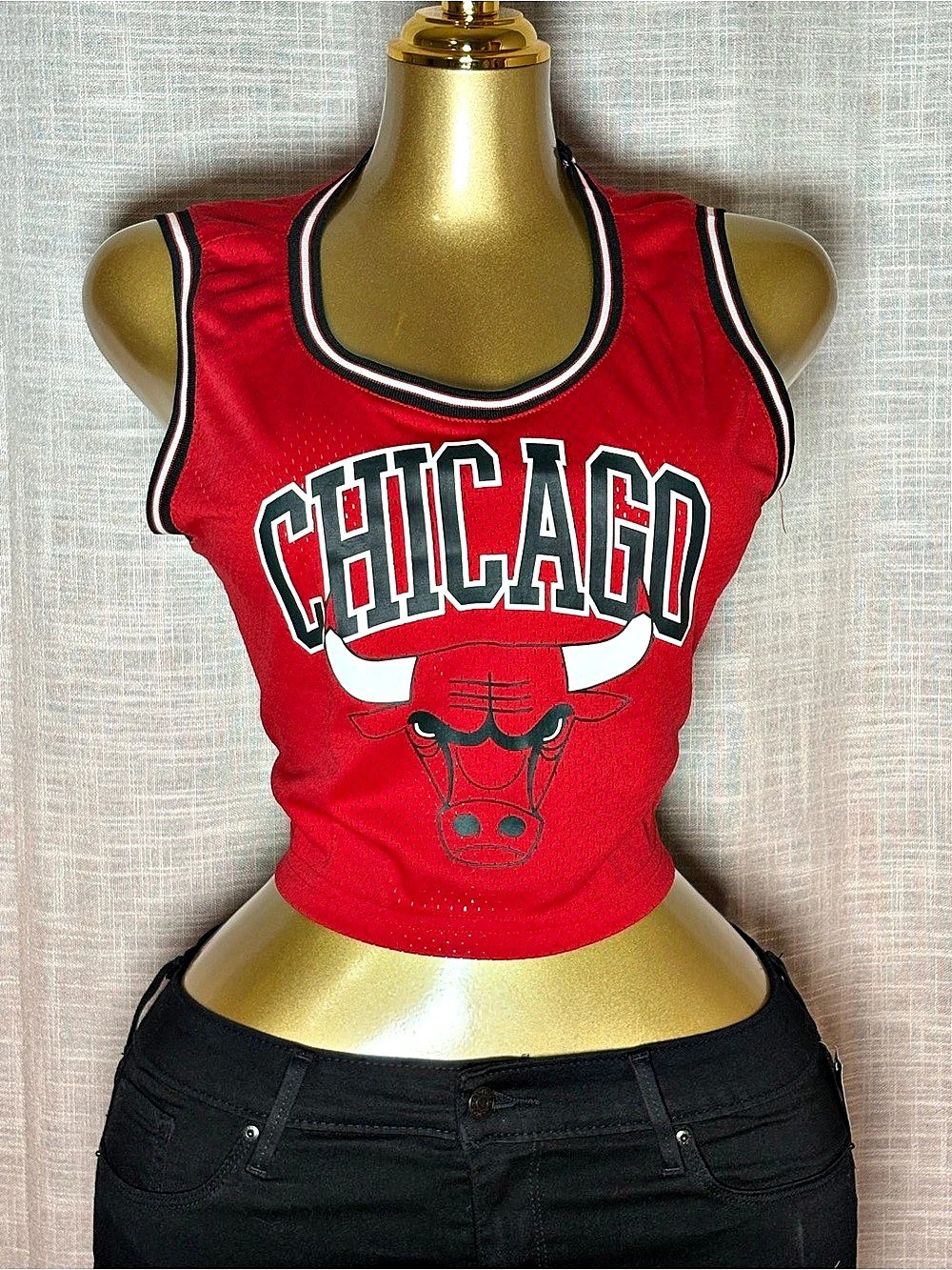 Chicago Bulls Cropped Tank Jersey